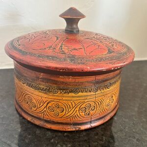 Ornate Japanese Etched Spice Box
